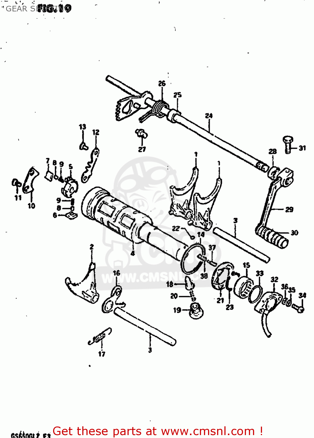 GEAR SHIFTING GS650GL 1981 (X) USA (E03)
