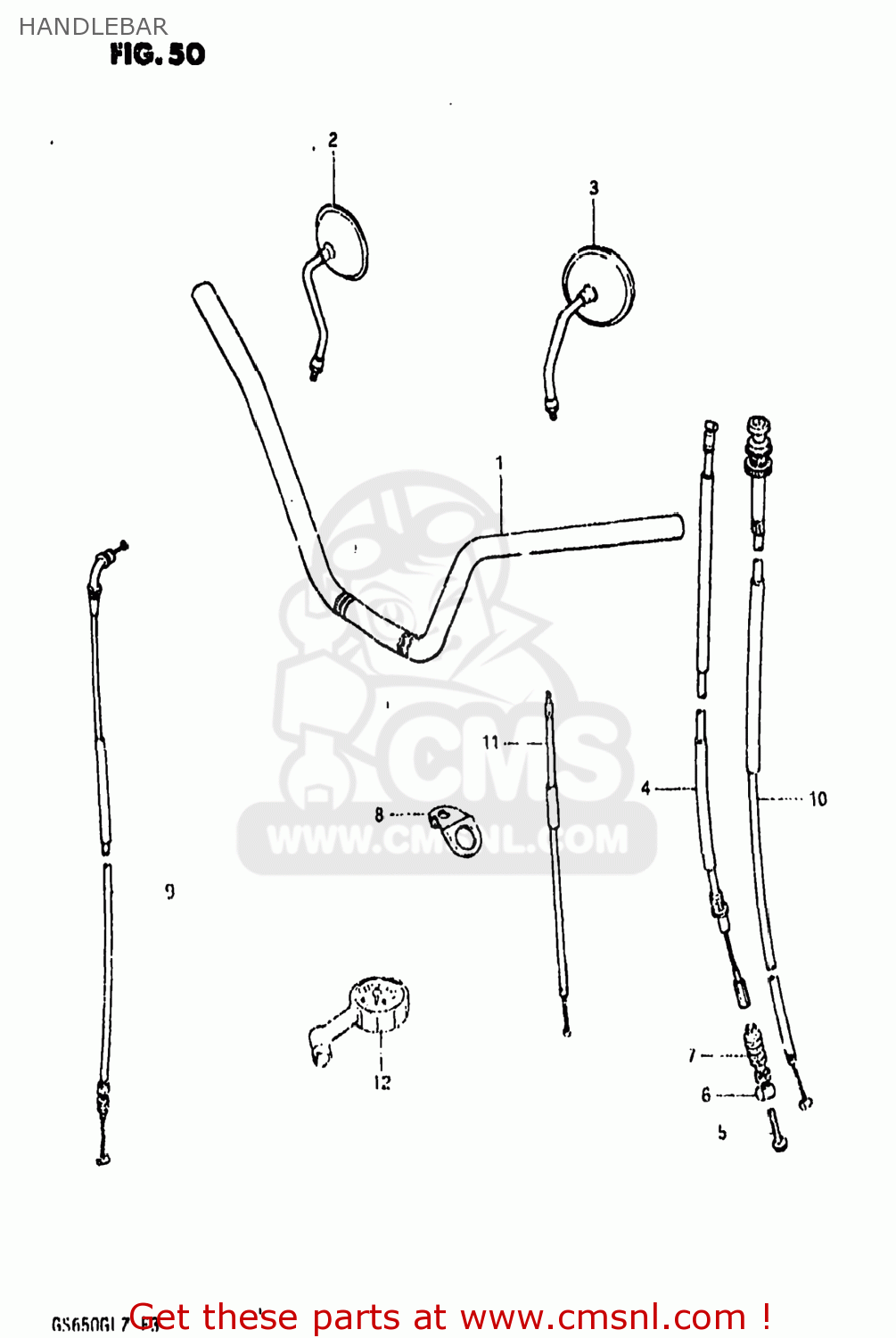 HANDLEBAR GS650GL 1981 (X) USA (E03)