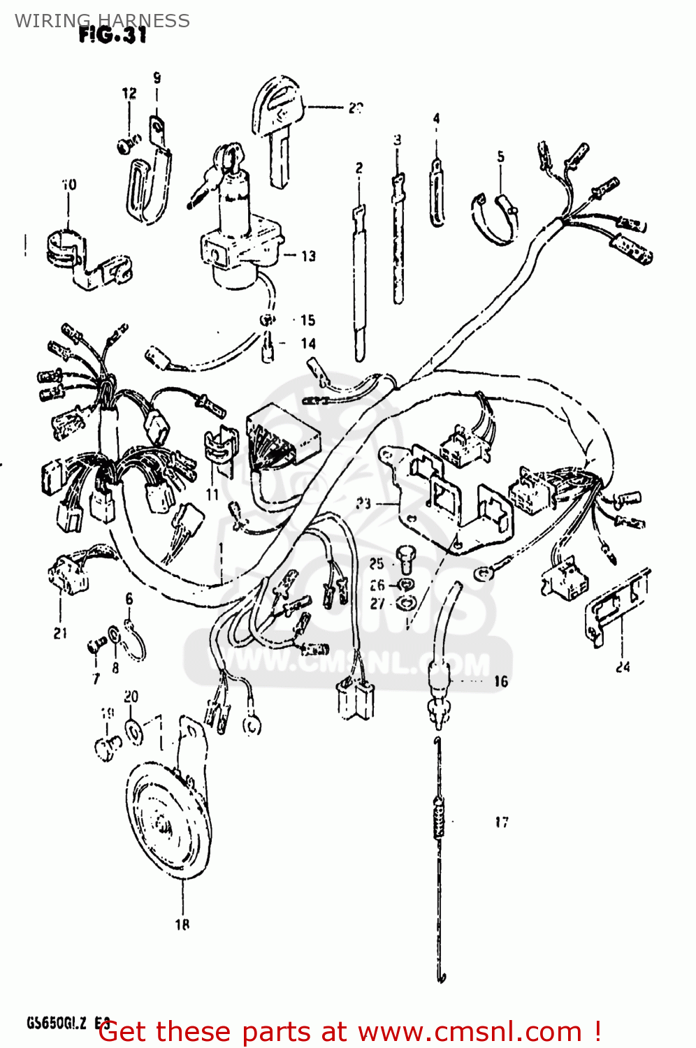 WIRING HARNESS GS650GL 1981 (X) USA (E03)
