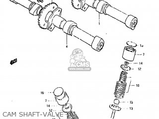CAM SHAFT-VALVE - GS650GL 1981 (X) USA (E03)