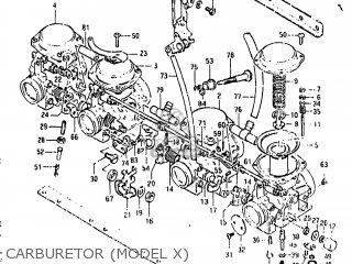 CARBURETOR (MODEL X) - GS650GL 1981 (X) USA (E03)