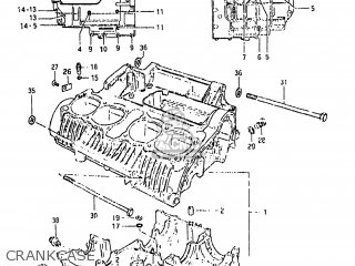 CRANKCASE - GS650GL 1981 (X) USA (E03)