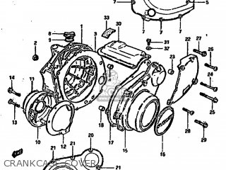 CRANKCASE COVER - GS650GL 1981 (X) USA (E03)