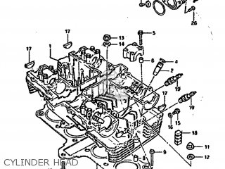 CYLINDER HEAD - GS650GL 1981 (X) USA (E03)