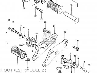 FOOTREST (MODEL Z) - GS650GL 1981 (X) USA (E03)