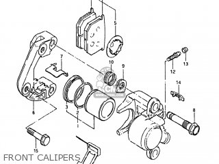 FRONT CALIPERS - GS650GL 1981 (X) USA (E03)