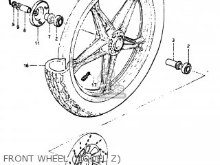 FRONT WHEEL (MODEL Z) - GS650GL 1981 (X) USA (E03)