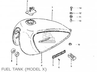FUEL TANK (MODEL X) - GS650GL 1981 (X) USA (E03)