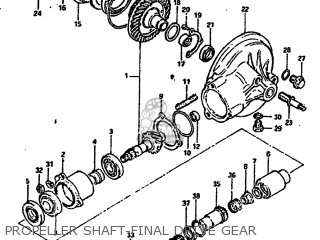 PROPELLER SHAFT-FINAL DRIVE GEAR - GS650GL 1981 (X) USA (E03)
