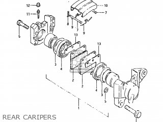 REAR CARIPERS - GS650GL 1981 (X) USA (E03)