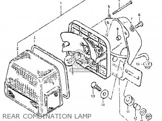 REAR COMBINATION LAMP - GS650GL 1981 (X) USA (E03)