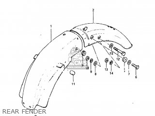 REAR FENDER - GS650GL 1981 (X) USA (E03)