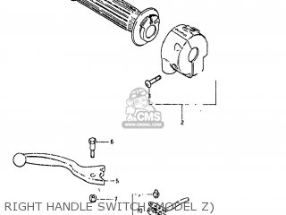 RIGHT HANDLE SWITCH (MODEL Z) - GS650GL 1981 (X) USA (E03)