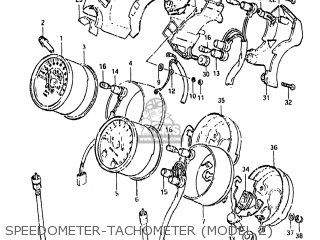 SPEEDOMETER-TACHOMETER (MODEL Z) - GS650GL 1981 (X) USA (E03)