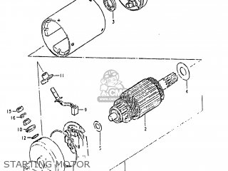 STARTING MOTOR - GS650GL 1981 (X) USA (E03)