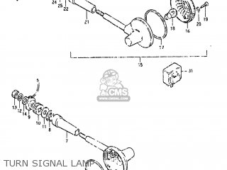 TURN SIGNAL LAMP - GS650GL 1981 (X) USA (E03)