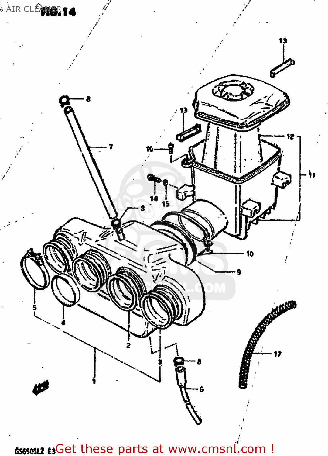 AIR CLEANER GS650GL 1982 (Z) USA (E03)