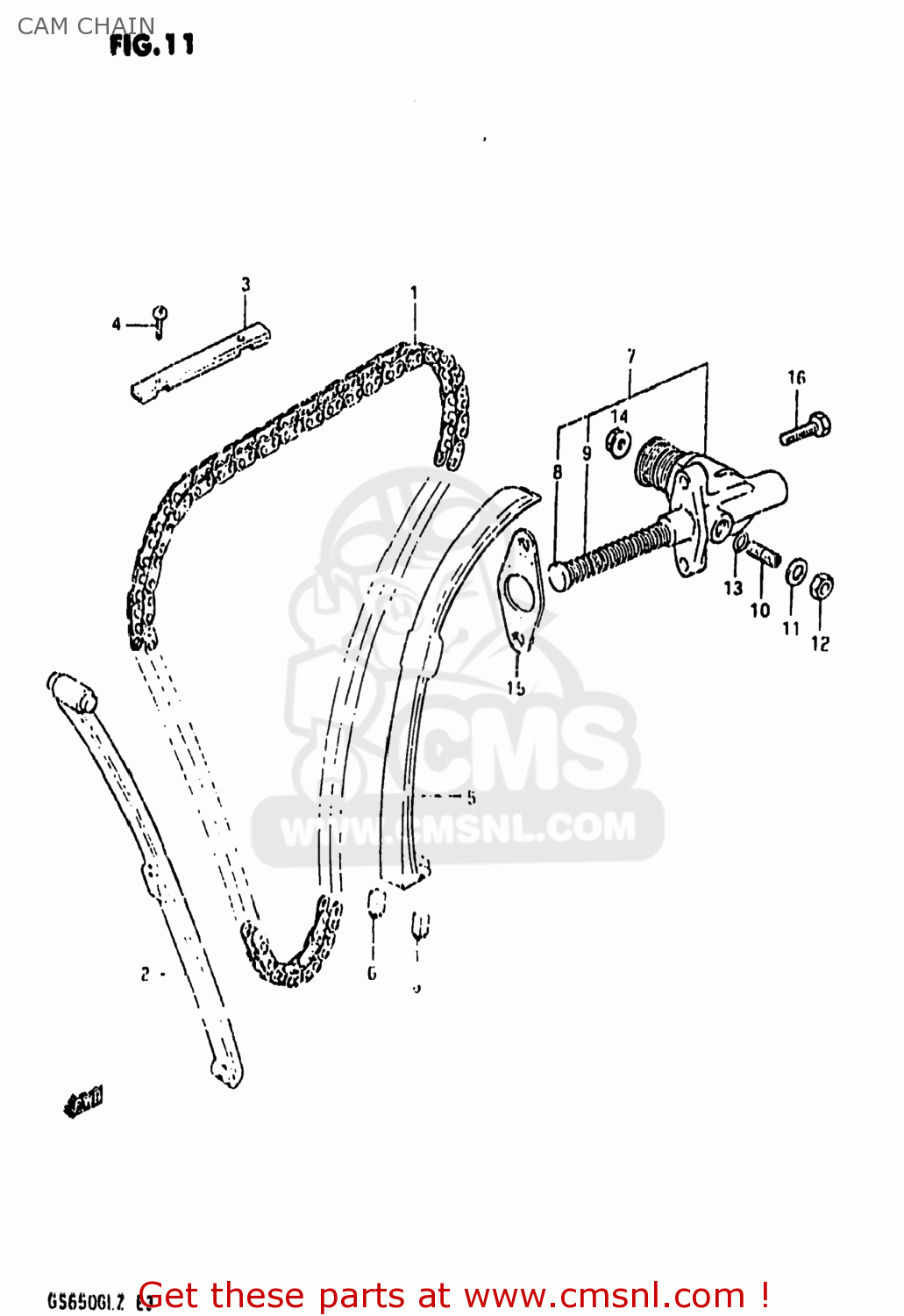 CAM CHAIN GS650GL 1982 (Z) USA (E03)
