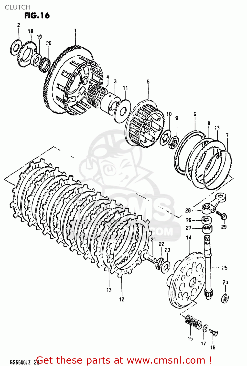 CLUTCH GS650GL 1982 (Z) USA (E03)
