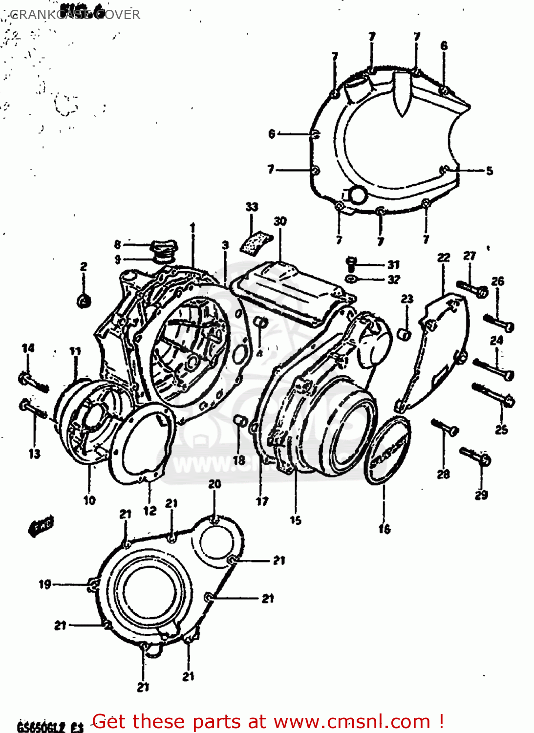 CRANKCASE COVER GS650GL 1982 (Z) USA (E03)