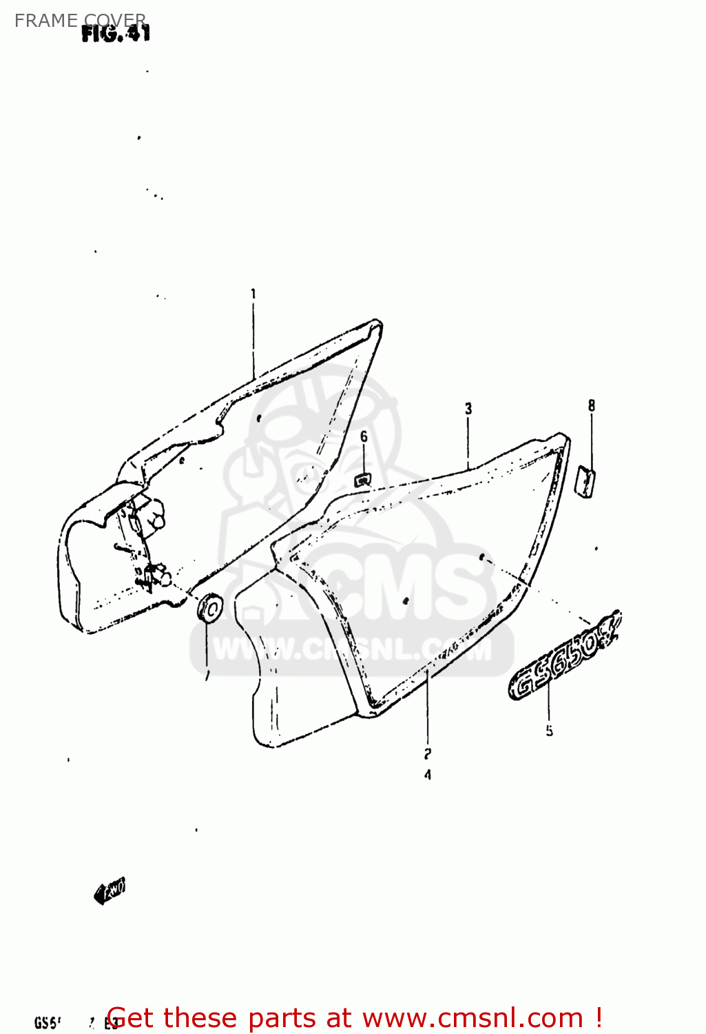 FRAME COVER GS650GL 1982 (Z) USA (E03)