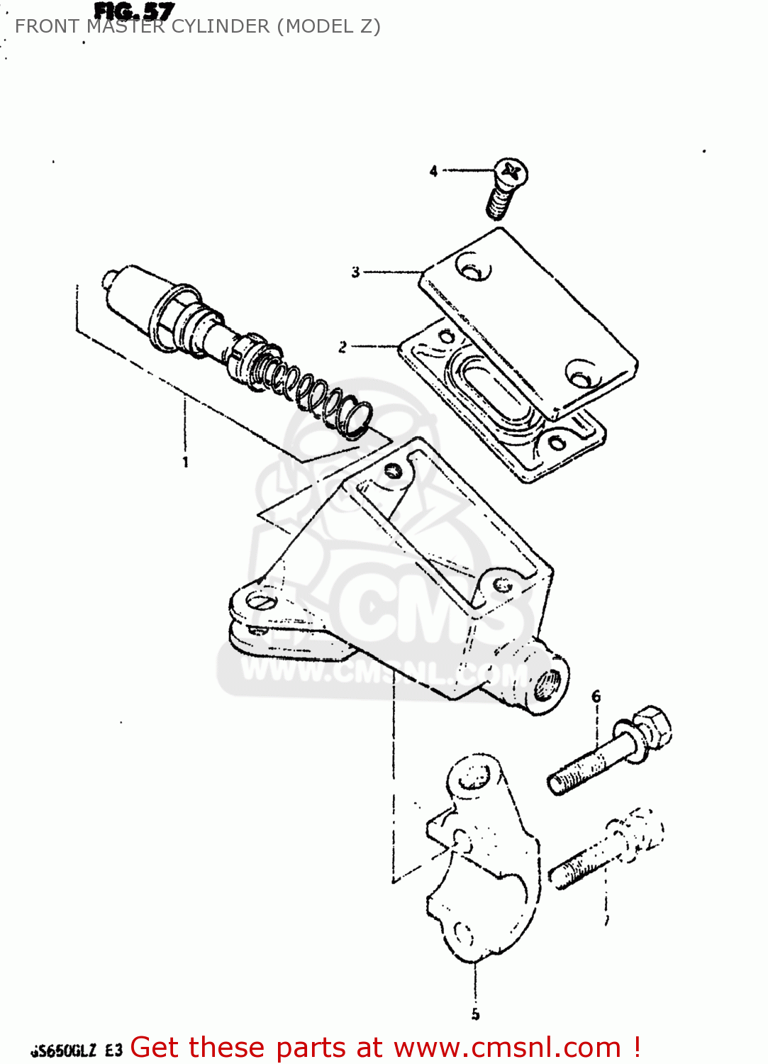 FRONT MASTER CYLINDER (MODEL Z) GS650GL 1982 (Z) USA (E03)