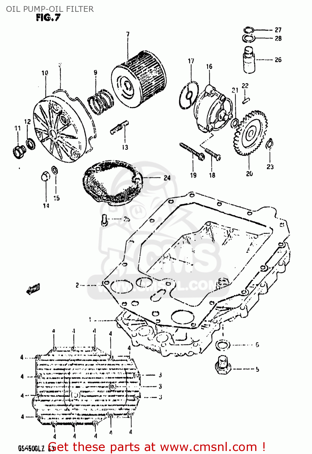 OIL PUMP-OIL FILTER GS650GL 1982 (Z) USA (E03)