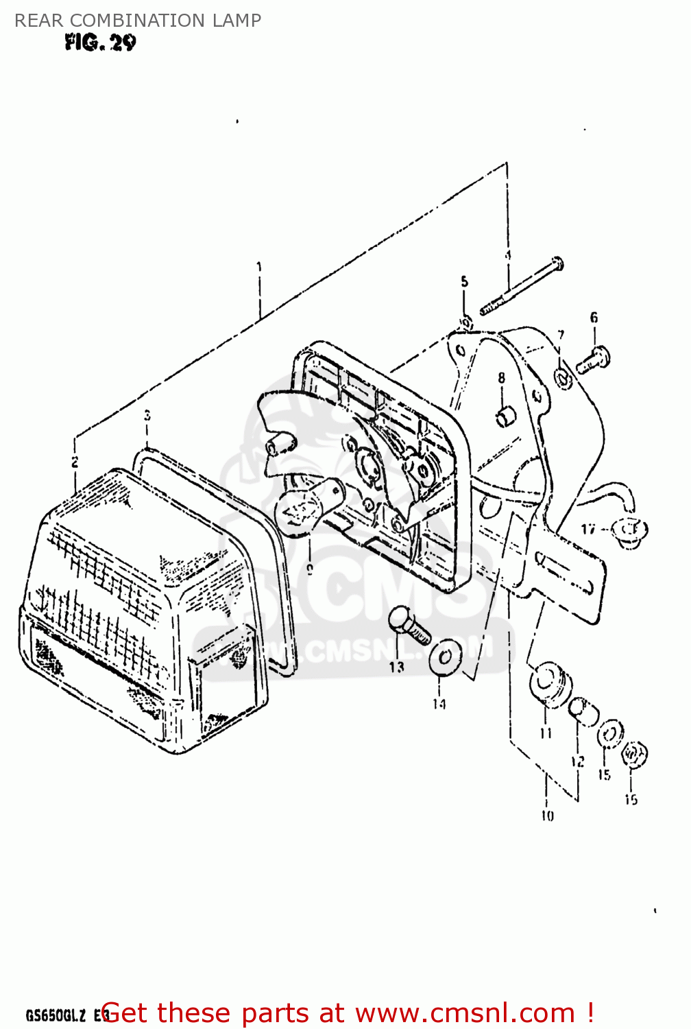 REAR COMBINATION LAMP GS650GL 1982 (Z) USA (E03)