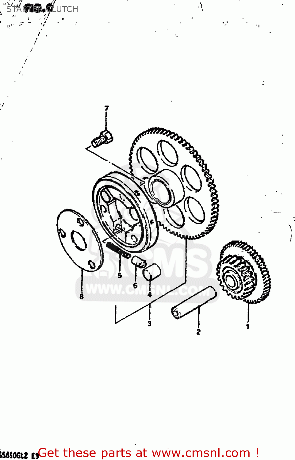 STARTER CLUTCH GS650GL 1982 (Z) USA (E03)