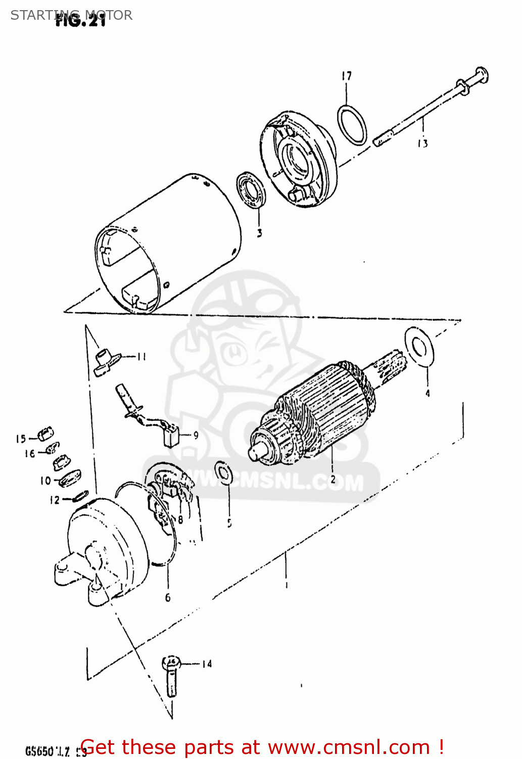 STARTING MOTOR GS650GL 1982 (Z) USA (E03)