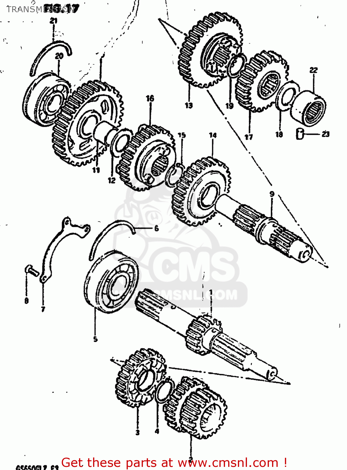 TRANSMISSION GS650GL 1982 (Z) USA (E03)