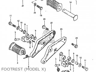 FOOTREST (MODEL X) - GS650GL 1982 (Z) USA (E03)