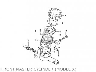 FRONT MASTER CYLINDER (MODEL X) - GS650GL 1982 (Z) USA (E03)