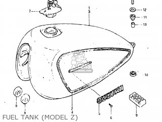 FUEL TANK (MODEL Z) - GS650GL 1982 (Z) USA (E03)