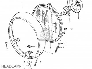 HEADLAMP - GS650GL 1982 (Z) USA (E03)