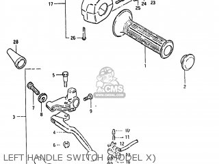 LEFT HANDLE SWITCH (MODEL X) - GS650GL 1982 (Z) USA (E03)