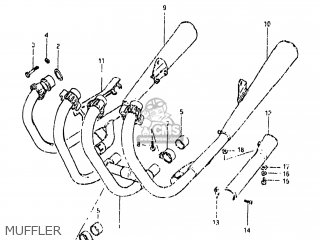MUFFLER - GS650GL 1982 (Z) USA (E03)