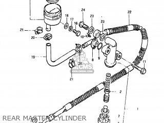 REAR MASTER CYLINDER - GS650GL 1982 (Z) USA (E03)