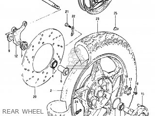 REAR WHEEL - GS650GL 1982 (Z) USA (E03)