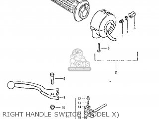 RIGHT HANDLE SWITCH (MODEL X) - GS650GL 1982 (Z) USA (E03)
