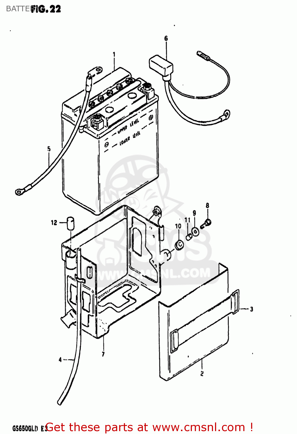 BATTERY GS650GL 1983 (D) USA (E03)