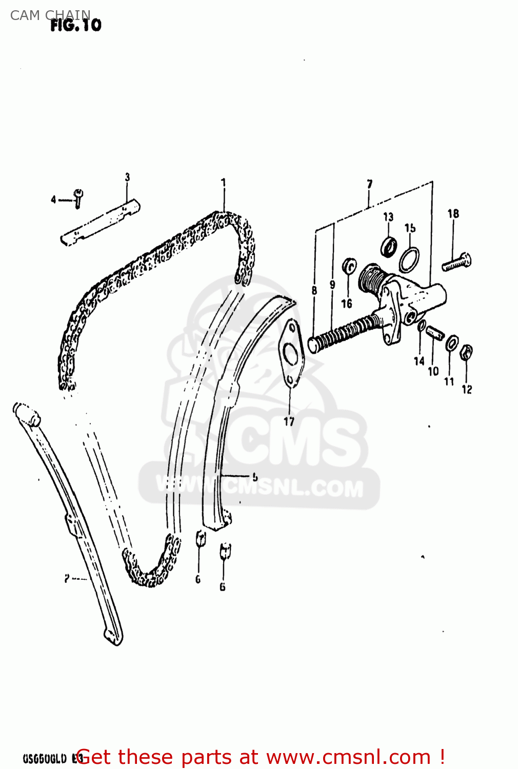 CAM CHAIN GS650GL 1983 (D) USA (E03)
