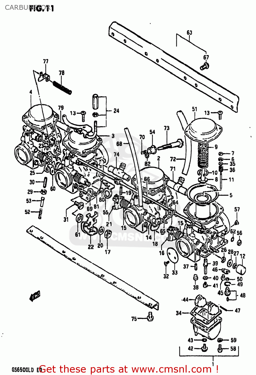 CARBURETOR GS650GL 1983 (D) USA (E03)