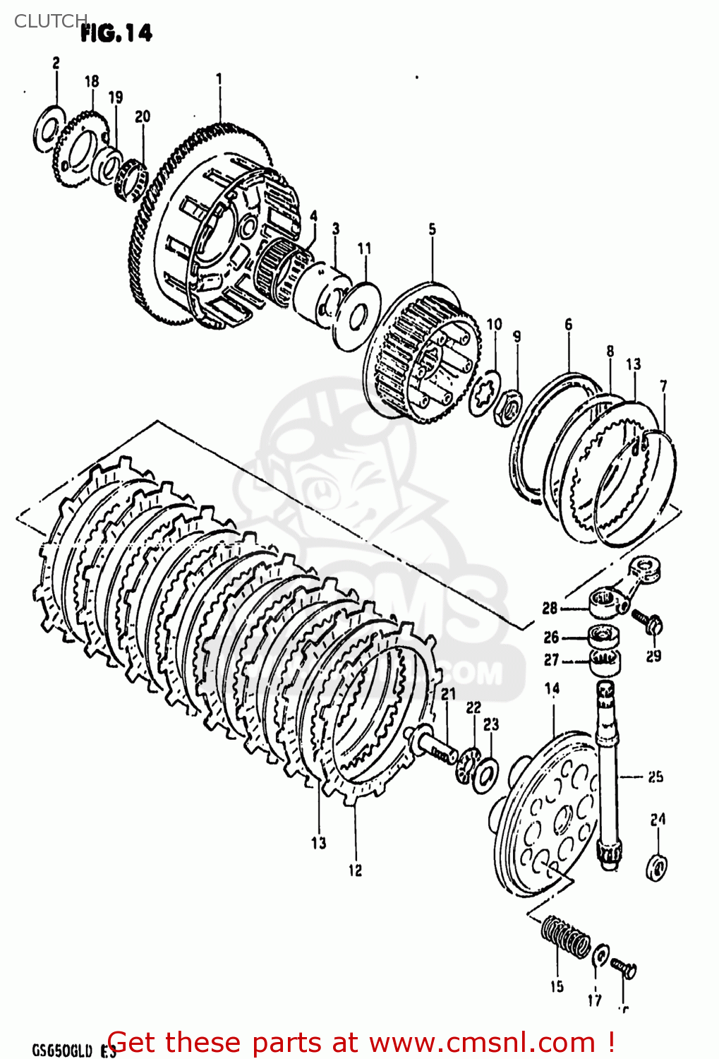 CLUTCH GS650GL 1983 (D) USA (E03)