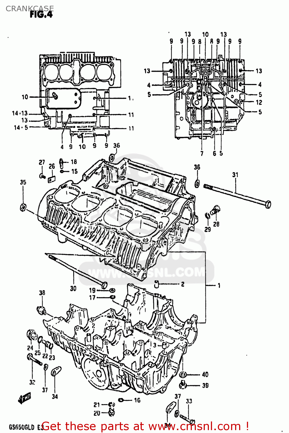 CRANKCASE GS650GL 1983 (D) USA (E03)