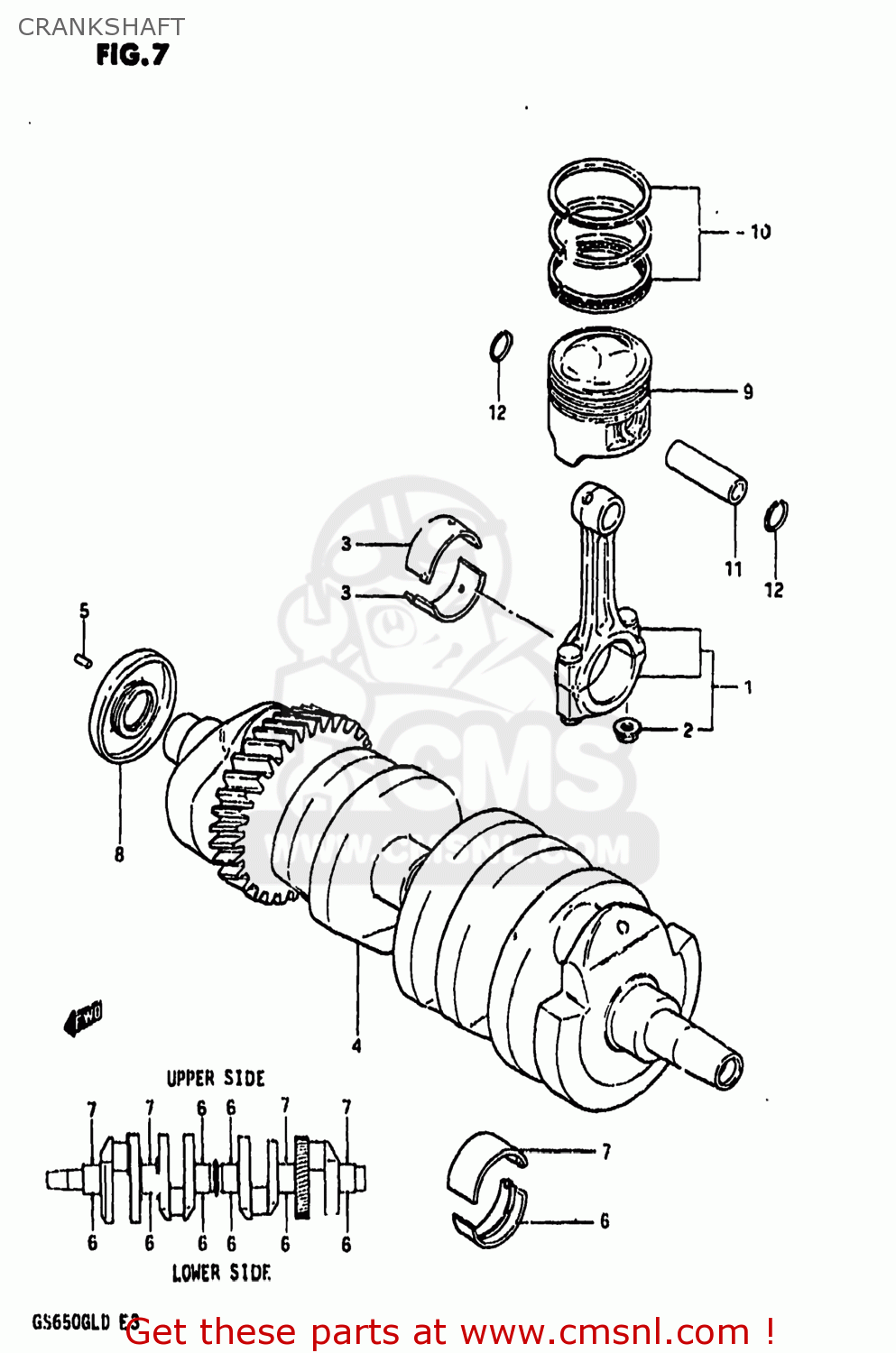 CRANKSHAFT GS650GL 1983 (D) USA (E03)
