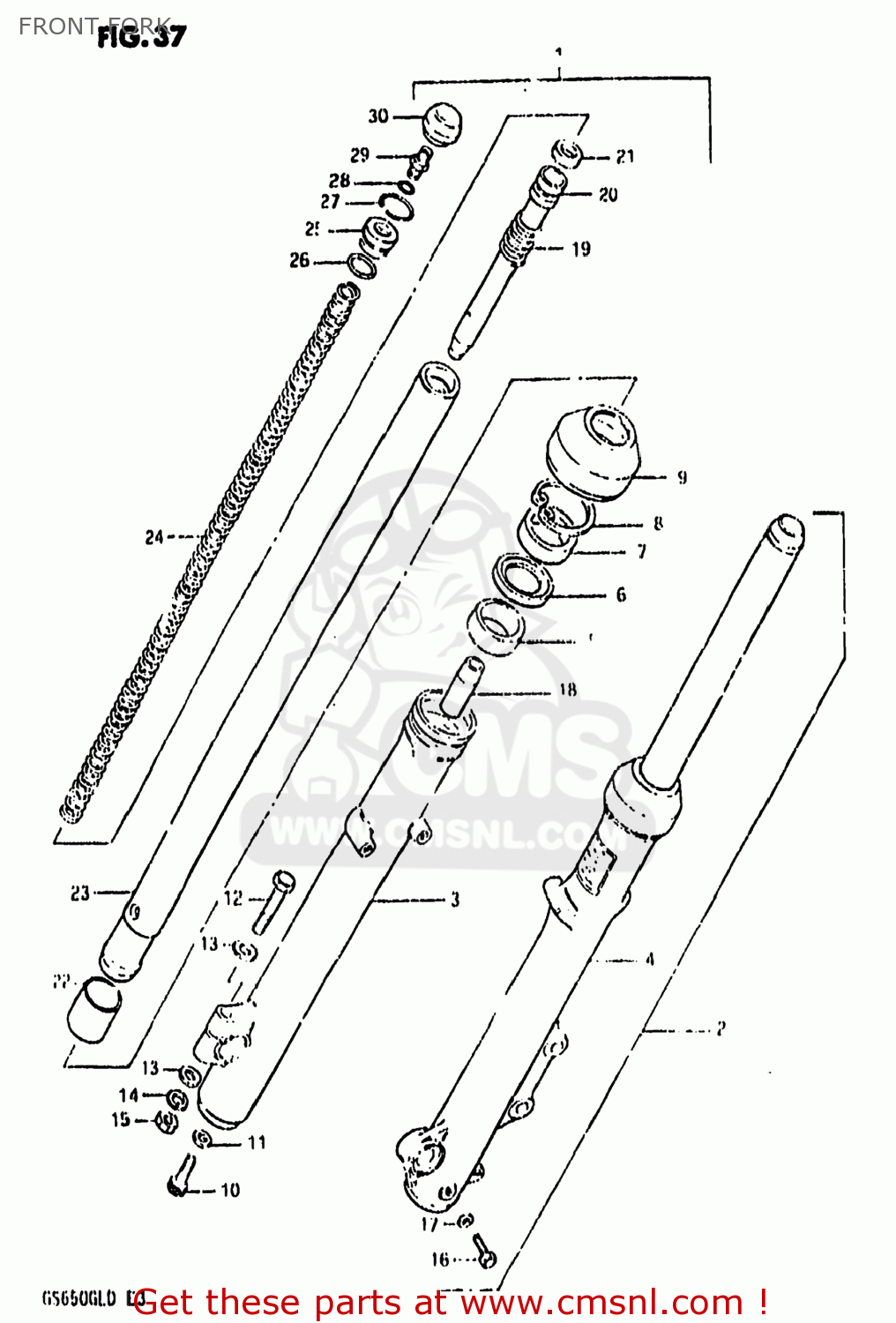 FRONT FORK GS650GL 1983 (D) USA (E03)