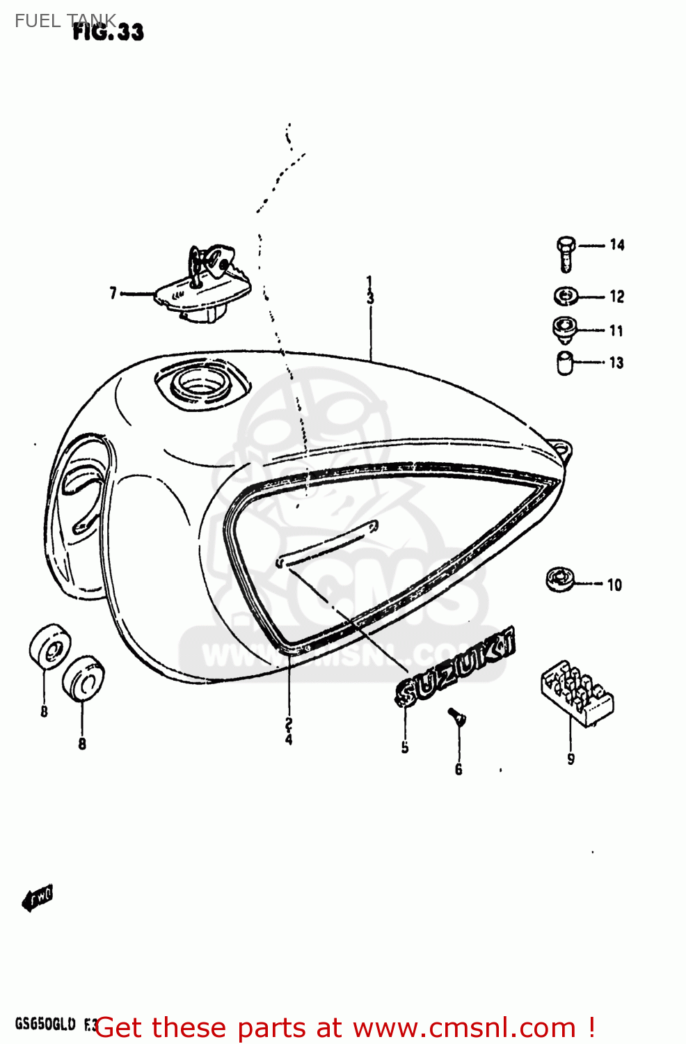 FUEL TANK GS650GL 1983 (D) USA (E03)