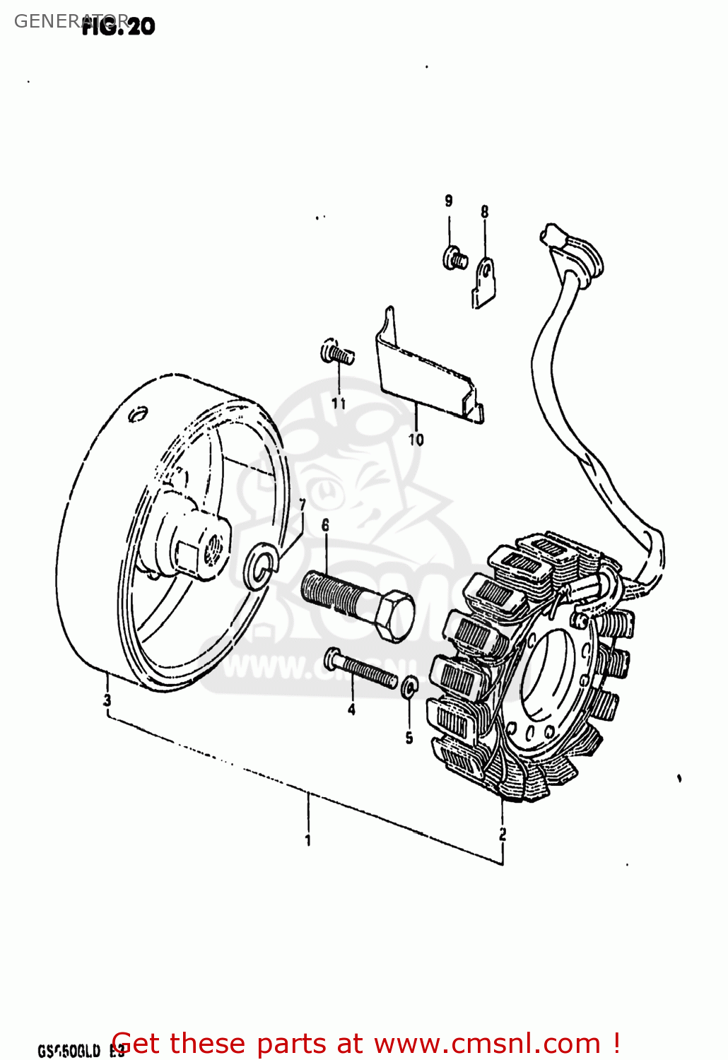 GENERATOR GS650GL 1983 (D) USA (E03)