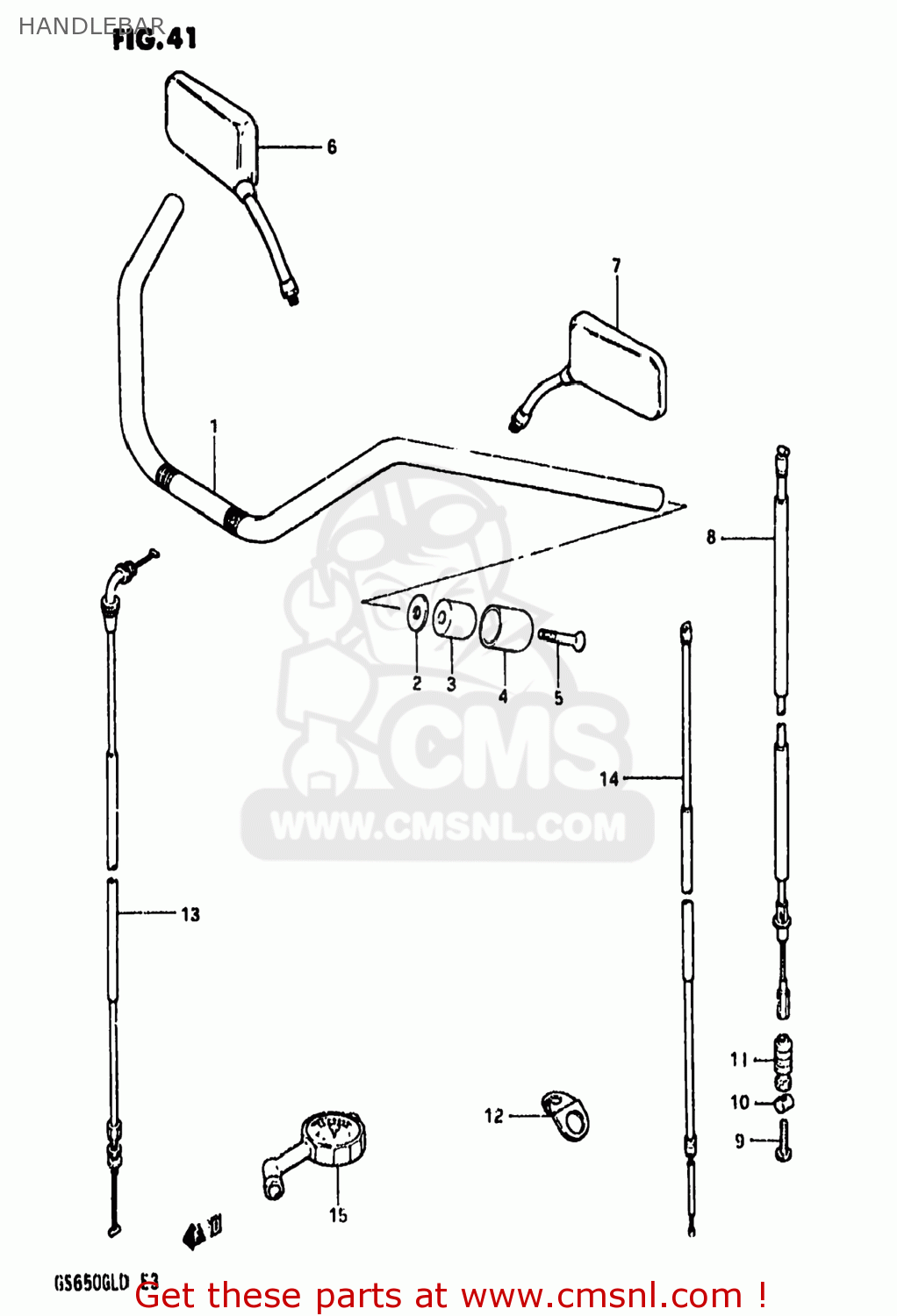 HANDLEBAR GS650GL 1983 (D) USA (E03)